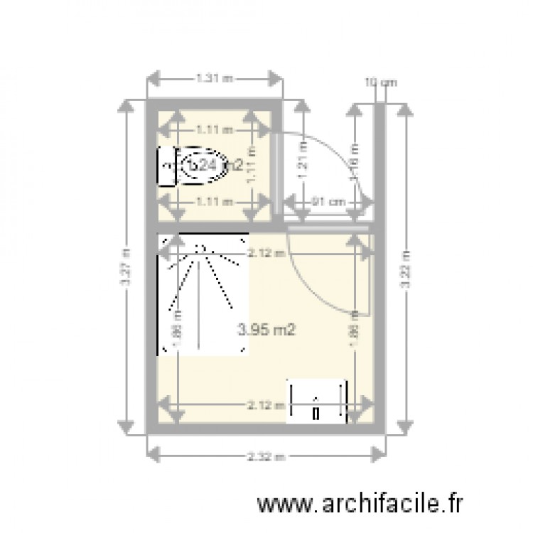 Salle de bains RdC. Plan de 0 pièce et 0 m2