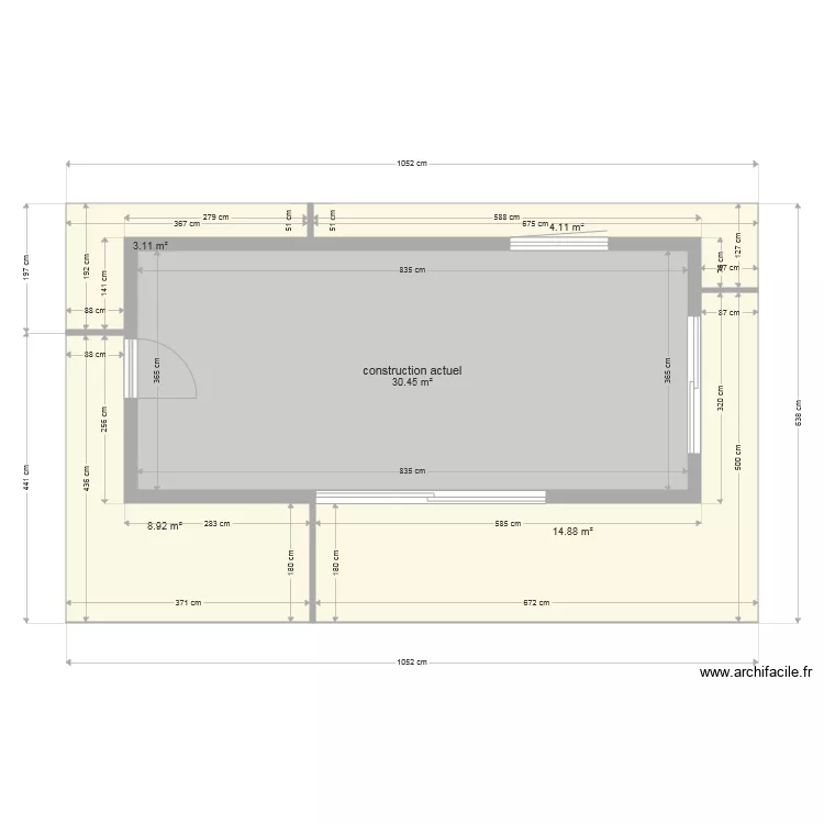 construction actuel. Plan de 