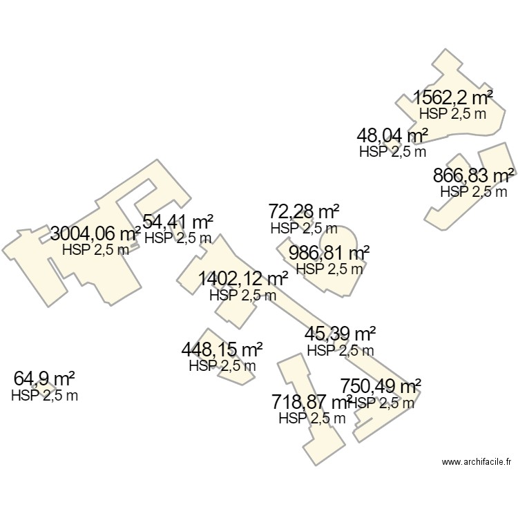 OGEC BOURGES CENTRE. Plan de 13 pièces et 5730 m2