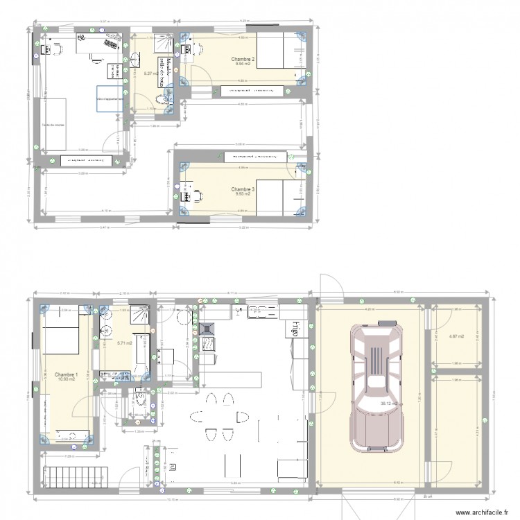 Plan rez de chaussétage. Plan de 0 pièce et 0 m2