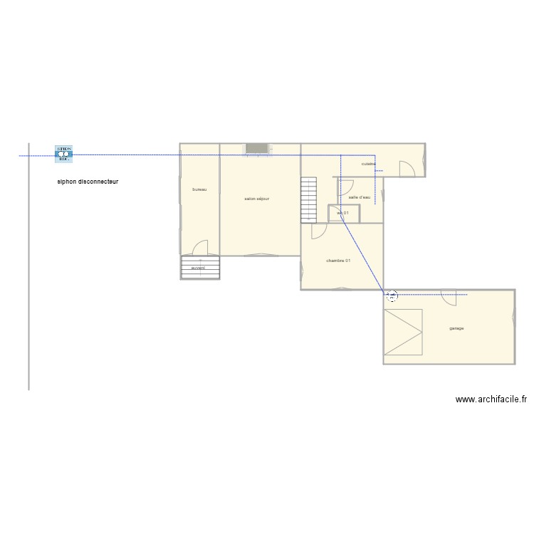 godard 1304 assain. Plan de 8 pièces et 101 m2