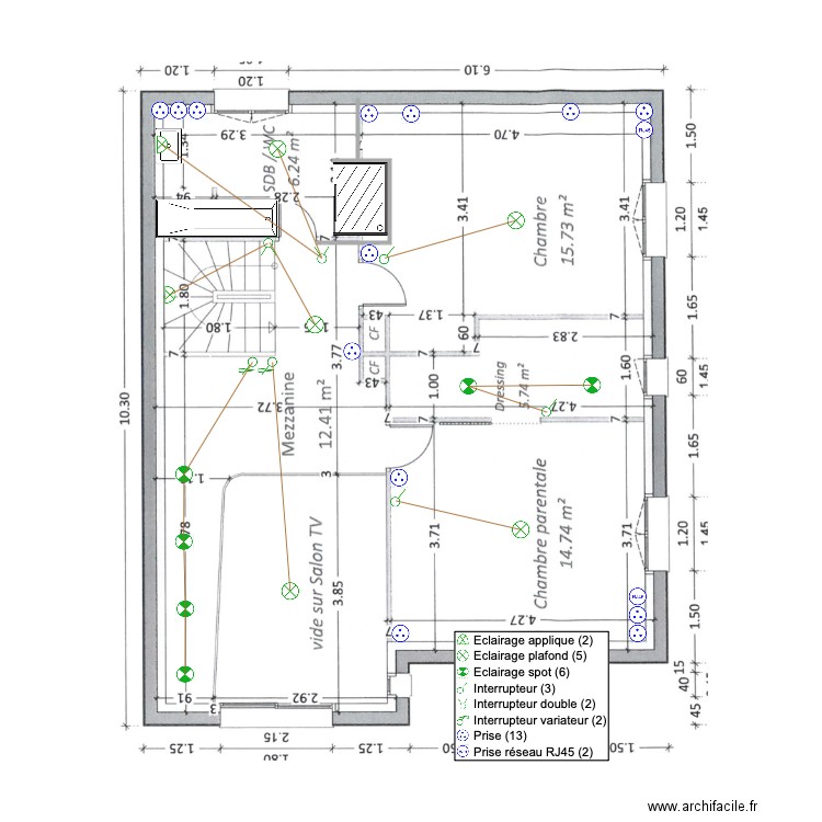 1ère étage Fourqueux. Plan de 0 pièce et 0 m2