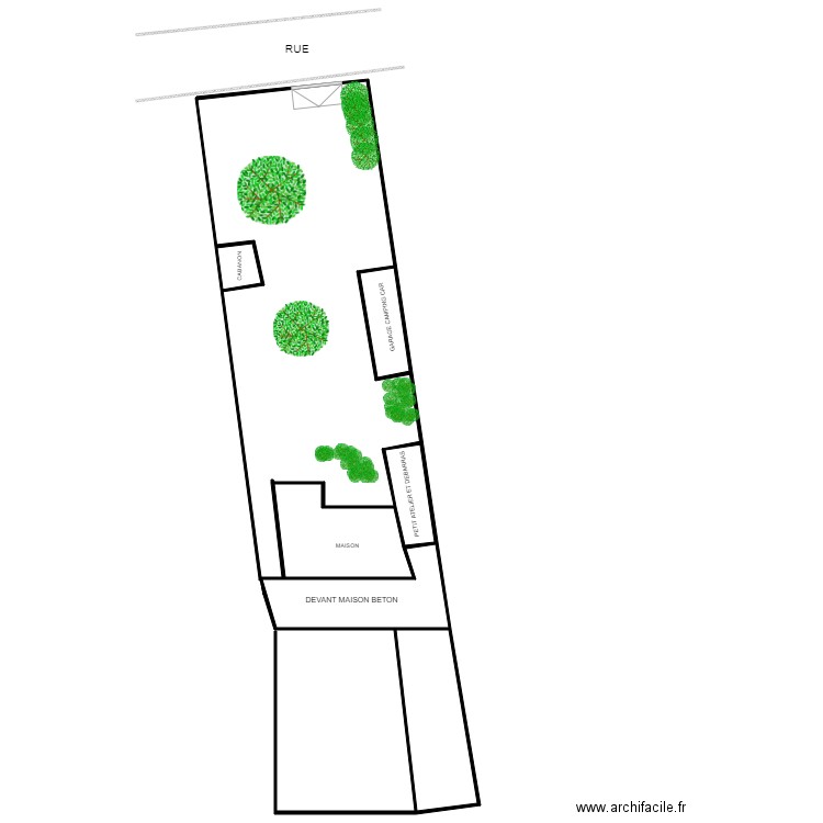 PLAN MAISON VUE AERIENNE. Plan de 3 pièces et 291 m2