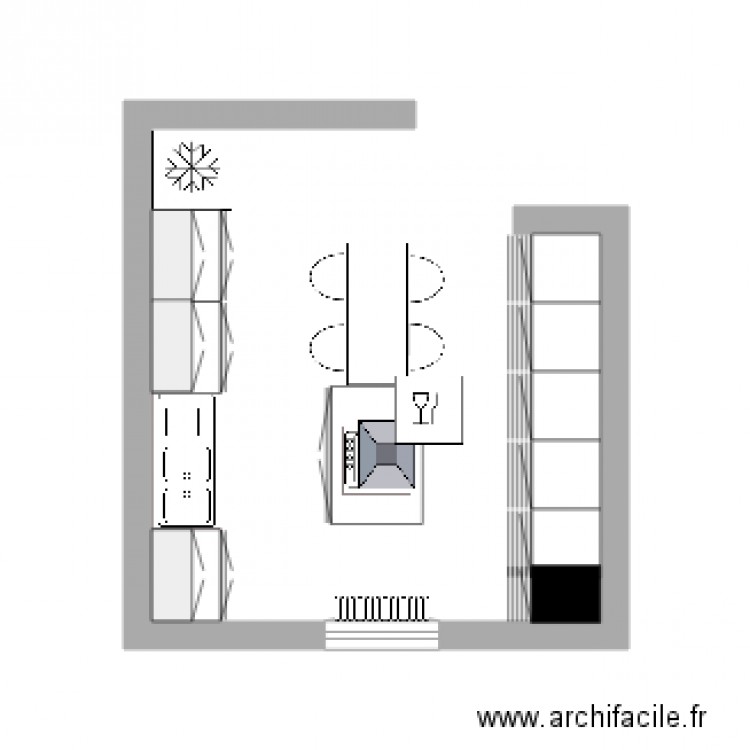 plan cuisine. Plan de 0 pièce et 0 m2
