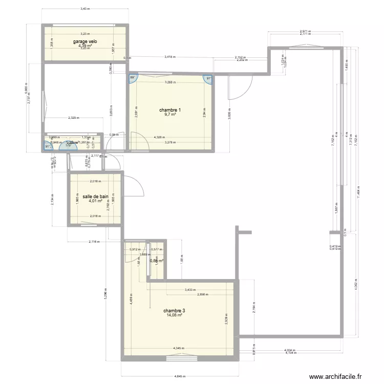 plan maison avant travaux. Plan de 