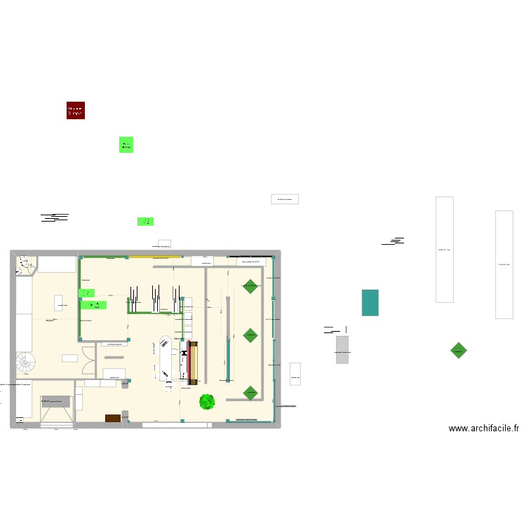 implantation LA SEYNE projet final V2. Plan de 5 pièces et 253 m2
