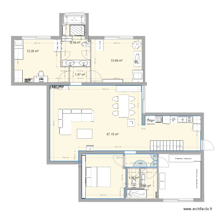 roqueton sans etage sans cellier. Plan de 0 pièce et 0 m2
