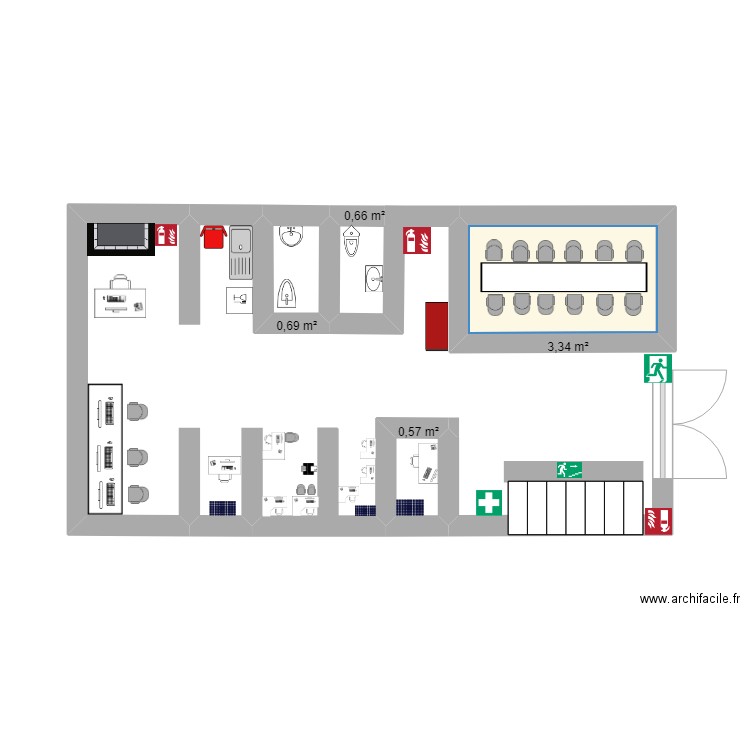 PISO 1 INTERNO. Plan de 4 pièces et 5 m2