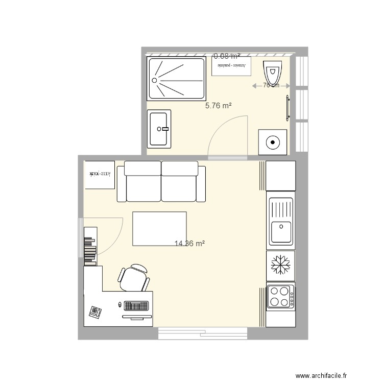 ludovic studio 3. Plan de 0 pièce et 0 m2