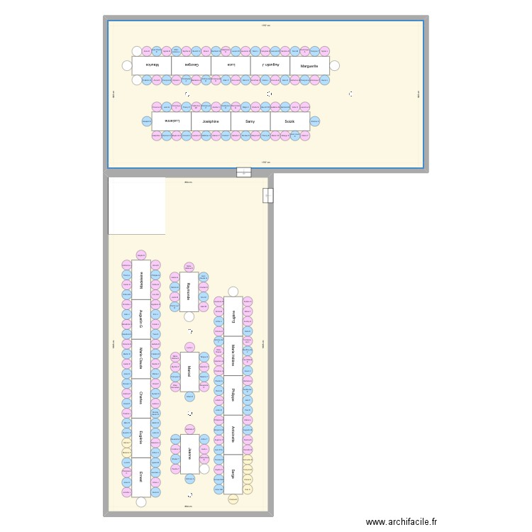 mariage. Plan de 2 pièces et 311 m2