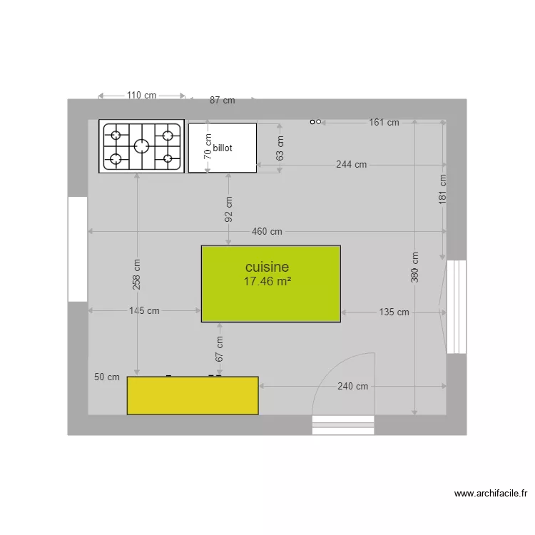 cuisine Eugénie 2. Plan de cuisine Eugénie 2. Plan de