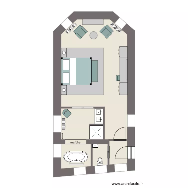 Chambre Chateau Buffière 4. Plan de Chambre Chateau Buffière 4. Plan de