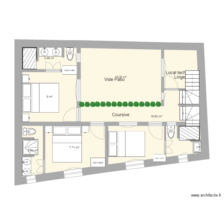 maison sidi mimoun etage. Plan de 0 pièce et 0 m2