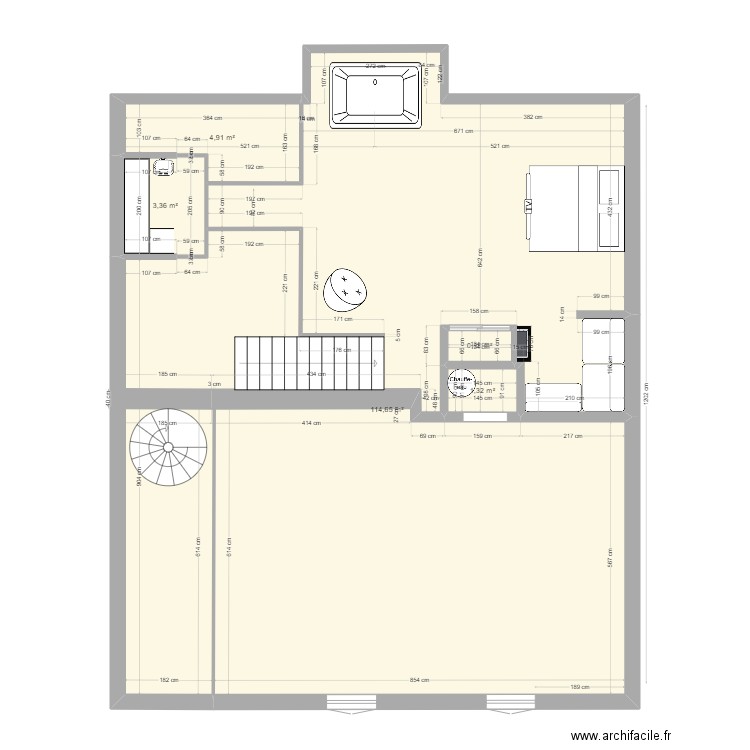 KetN 3  menzzanine definitif 8 new magaly. Plan de 5 pièces et 125 m2