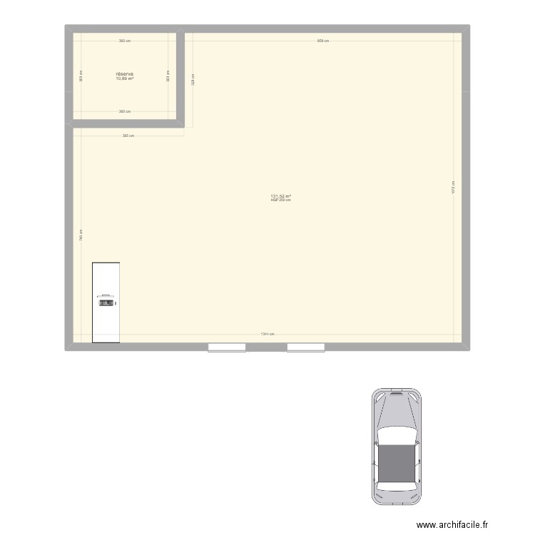 chef d'oeuvre gisèle. Plan de 2 pièces et 142 m2