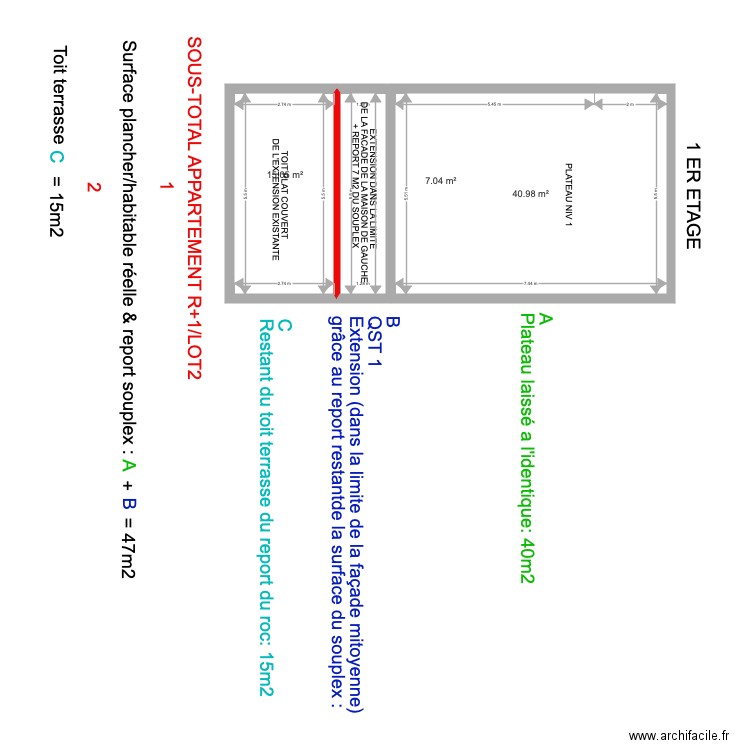 APPARTEMENT R1 LOT 2. Plan de 0 pièce et 0 m2