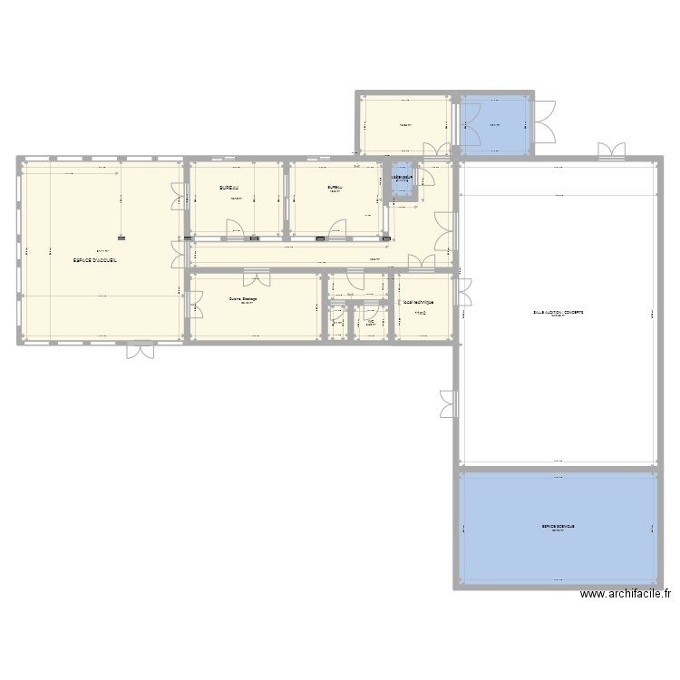 RC et SALLE AUDITION IMPULSE maj 17-06-22 A. Plan de 12 pièces et 461 m2