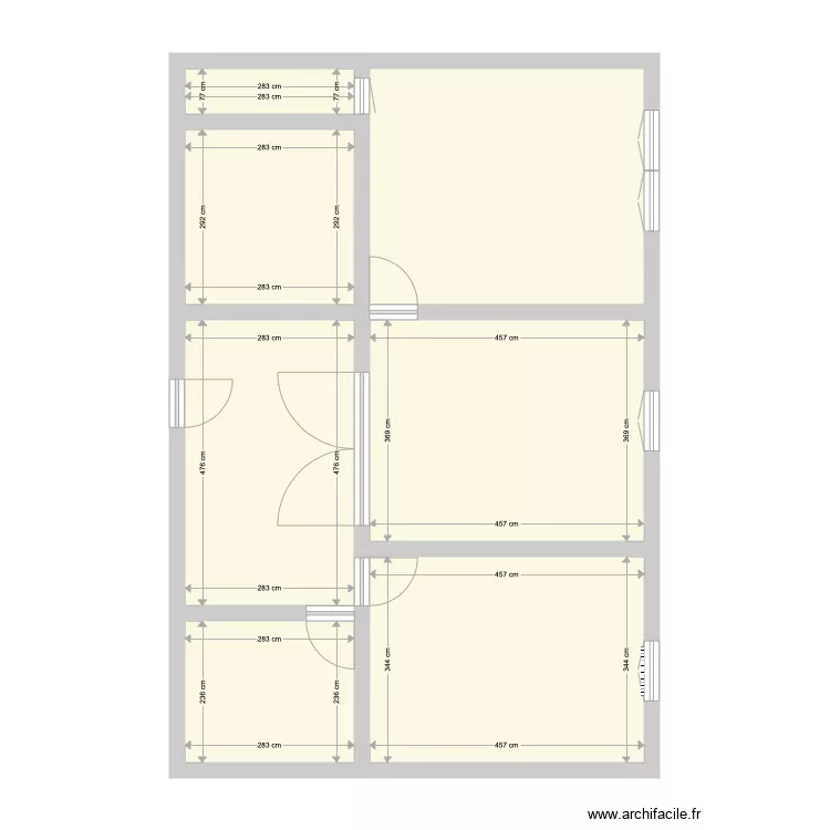 Appartement Lausanne. Plan de 