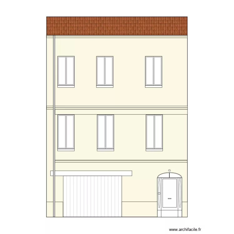 plan fa&ccedil;ade retaillons. Plan de 