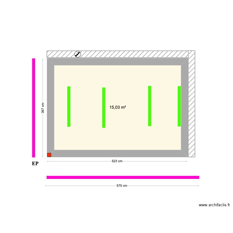 Arnaldo CARVALHO. Plan de 1 pièce et 15 m2