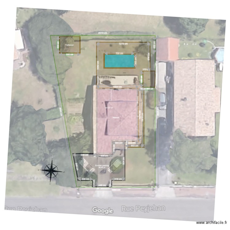 Peyjehan ext. Plan de 6 pièces et 1182 m2