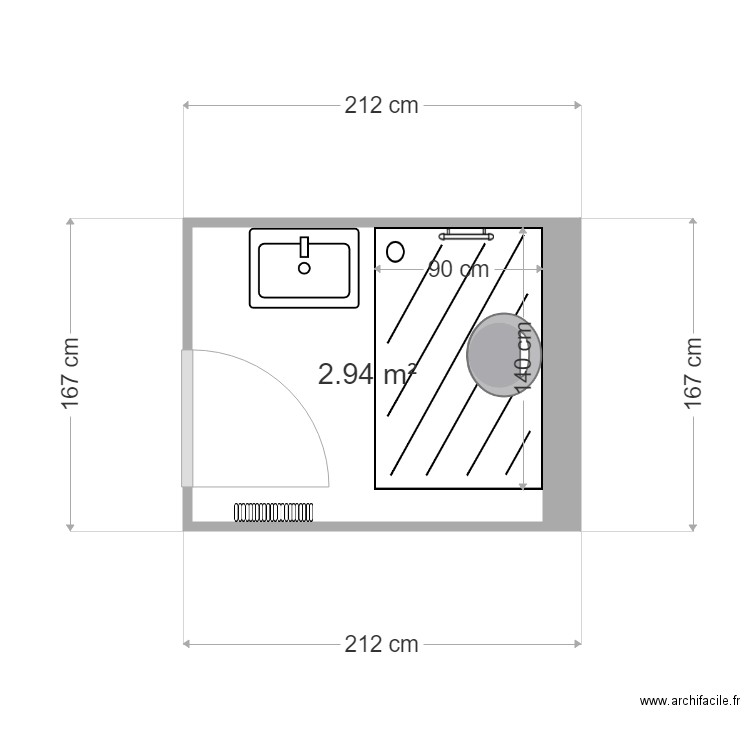 zoulias sdb apres. Plan de 0 pièce et 0 m2