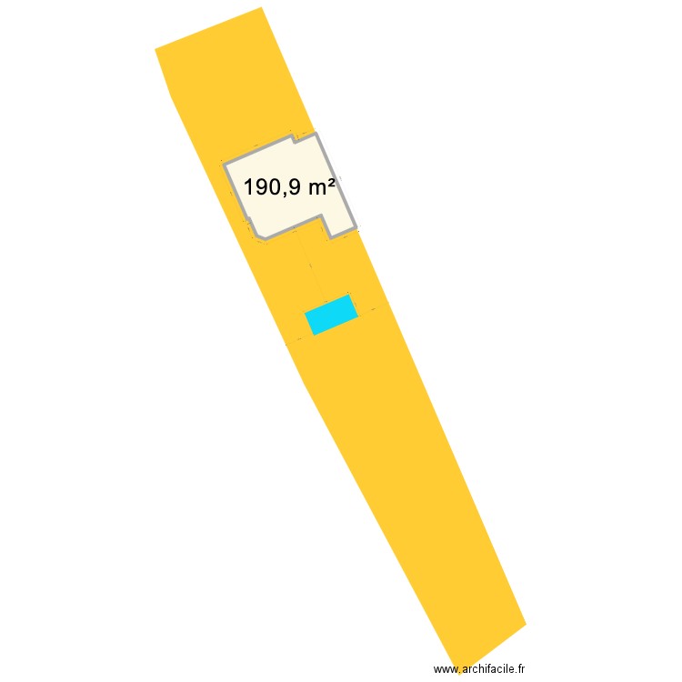 GAUCHER. Plan de 1 pièce et 191 m2