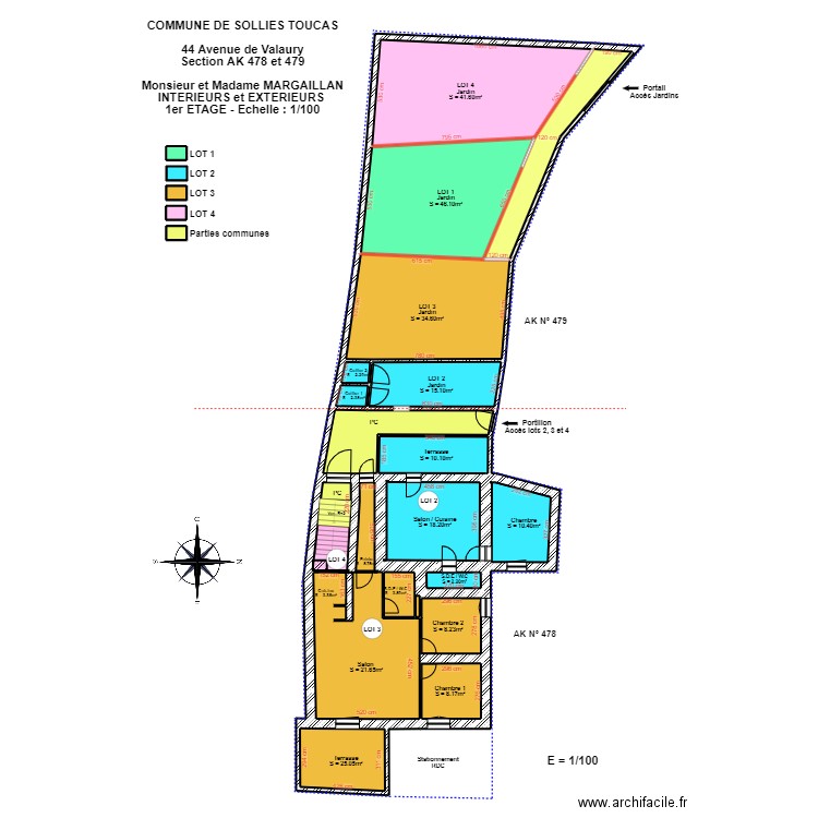 MARGAILLAN TOUCAS R+1 A3. Plan de 0 pièce et 0 m2