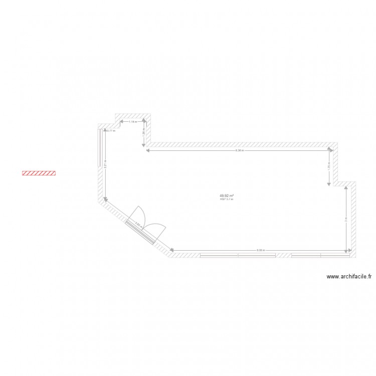 SCHEMA CREATION LOGE ET BUREAU CDS NOGENT SUR MARNE. Plan de 0 pièce et 0 m2