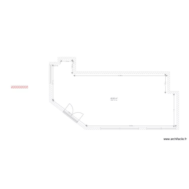 SCHEMA CREATION LOGE ET BUREAU CDS NOGENT SUR MARNE. Plan de 
