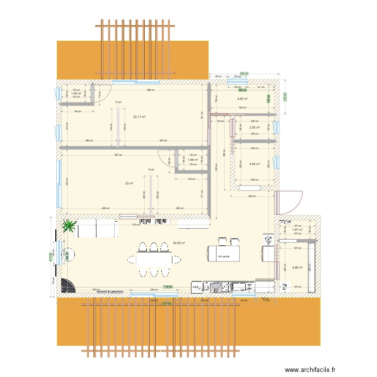 M002 Piece à vivre. Plan de 0 pièce et 0 m2