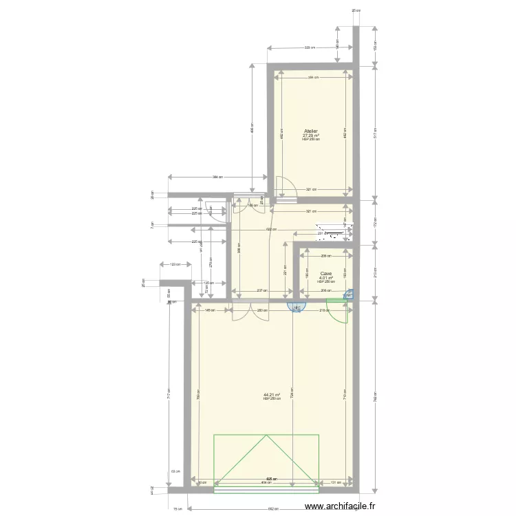 Garage et atelier actuel v2. Plan de 
