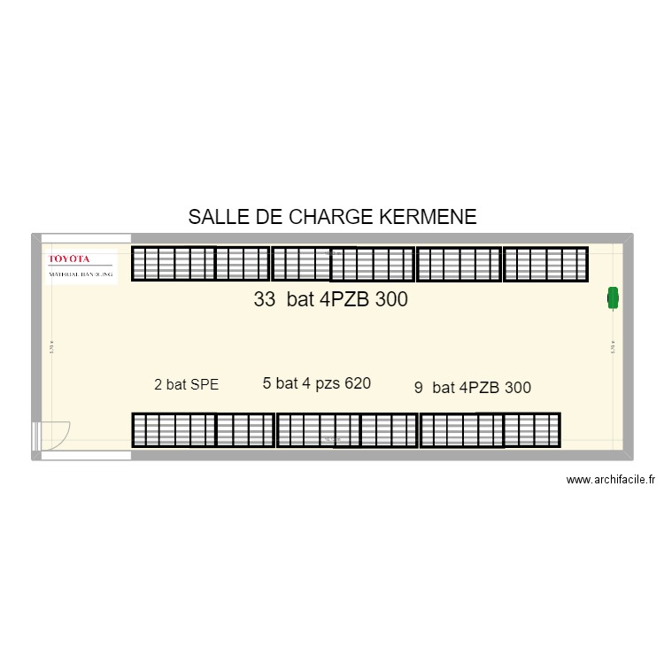 SALLE DE CHARGE KERMENE. Plan de 1 pièce et 93 m2