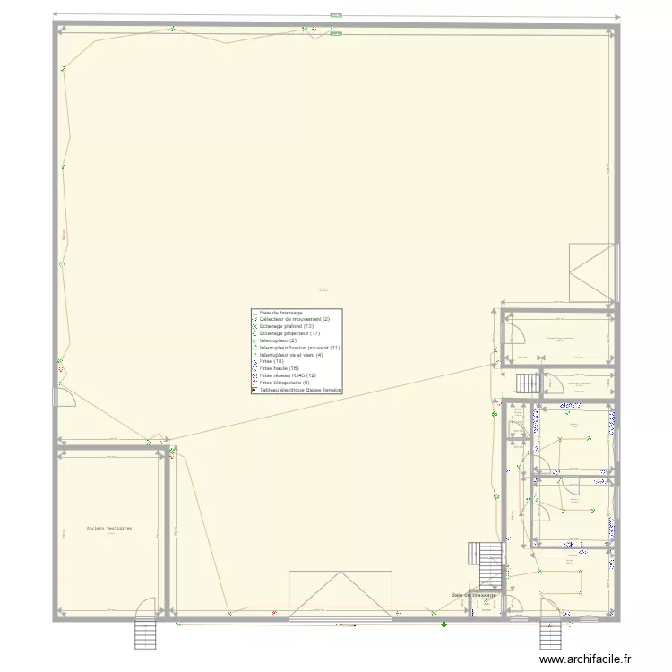 Local Givry tout le batiment electricit&eacute; A3 100 eme. Plan de 