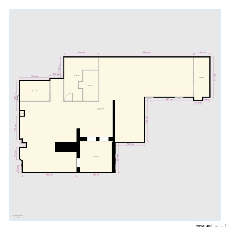 Le Mans 1. Plan de 7 pièces et 145 m2