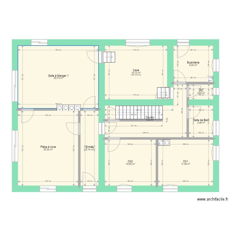 Caro situation origine RdC. Plan de 0 pièce et 0 m2