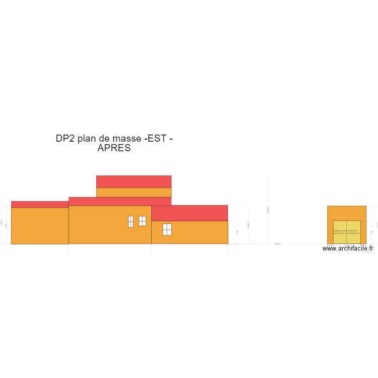 DP2-plan de masse -EST- APRES ABRIS apres refus. Plan de 0 pièce et 0 m2