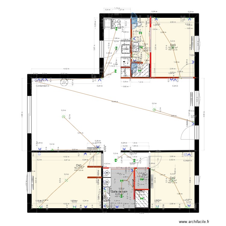 VDEF -W sans meubles. Plan de 0 pièce et 0 m2