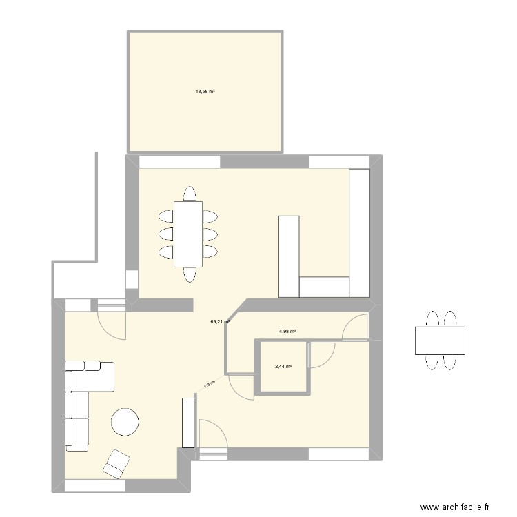 MAISON CHATEAUVERT AT1. Plan de 4 pièces et 95 m2