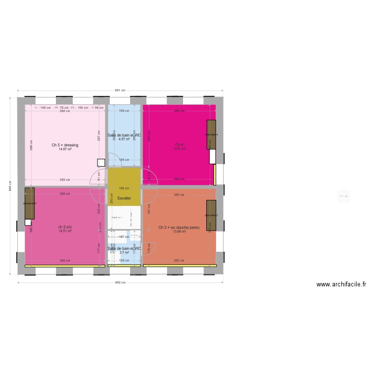 1er étage. Plan de 0 pièce et 0 m2