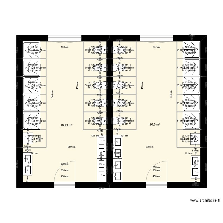 beta sanitaire . Plan de 0 pièce et 0 m2