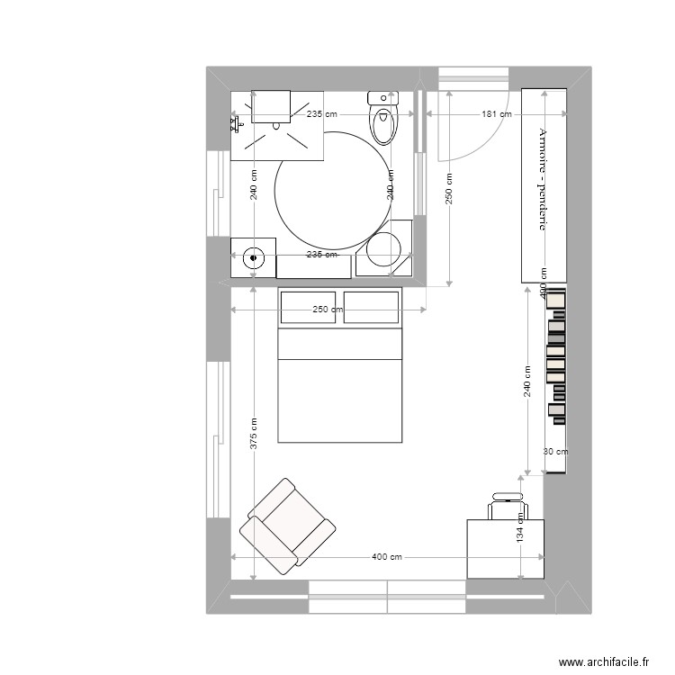 extension. Plan de 0 pièce et 0 m2
