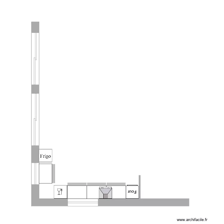 Plan cuisine maison. Plan de 