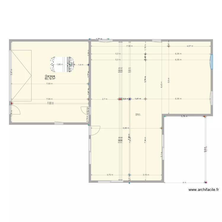 Plan ma&ccedil;onnerie. Plan de 