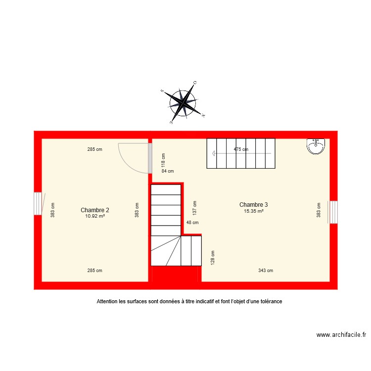 BI 5125 2eme étage coté. Plan de 0 pièce et 0 m2