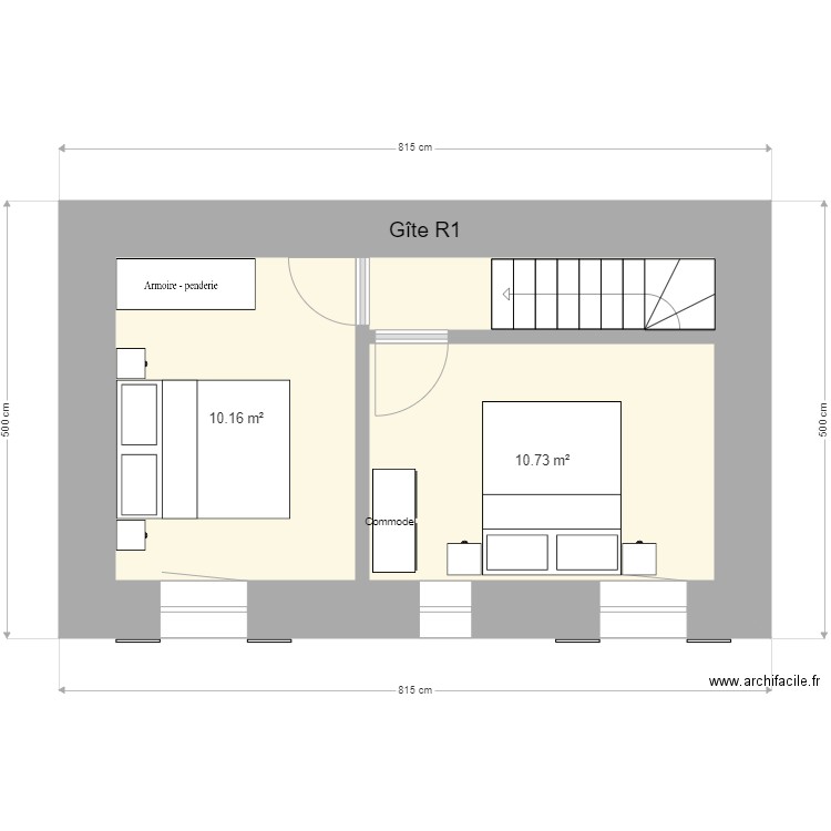 Gite R1 b1. Plan de 0 pièce et 0 m2