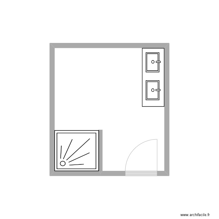 Henriot SDB existant. Plan de 0 pièce et 0 m2