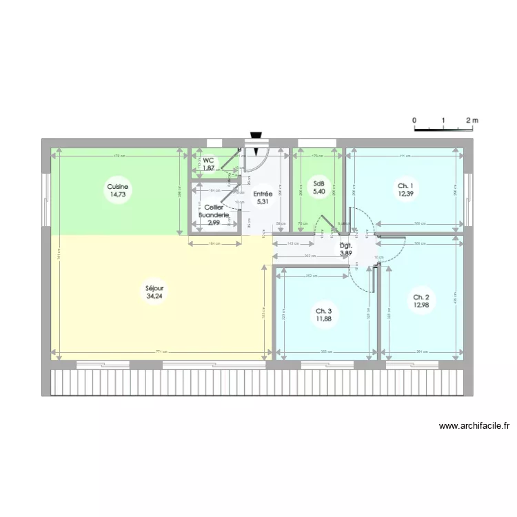 projet batiment. Plan de 