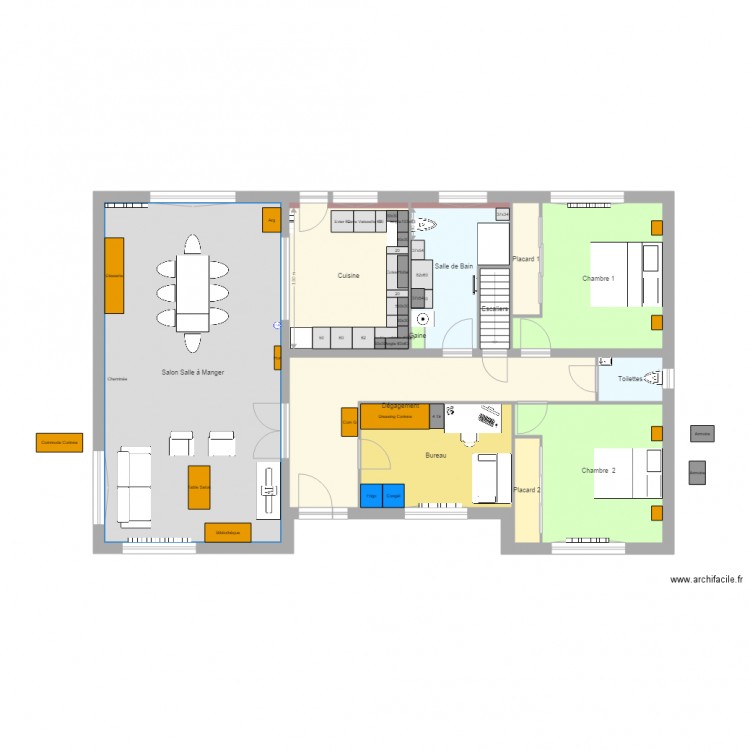  Cuisine Houdan et  Electricité. Plan de 0 pièce et 0 m2