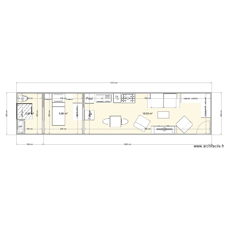 Container Anita Conti Elio. Plan de 0 pièce et 0 m2
